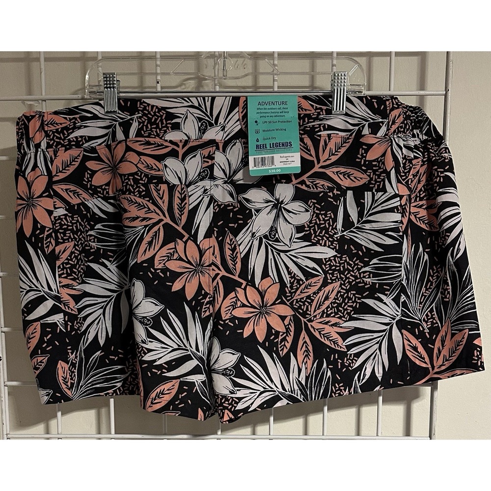 NWT Reel Legends Adventure Women's Fishing Shorts.  Midnight Luau‎  Size 2X - Picture 3 of 5